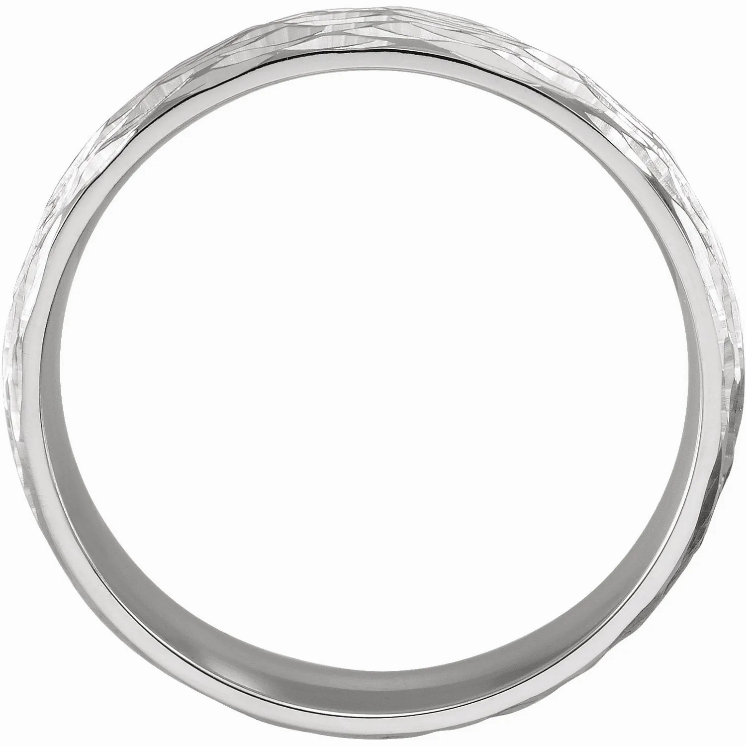 4.5mm Tree Bark Patterned Dome Shape Comfort-Fit Band
