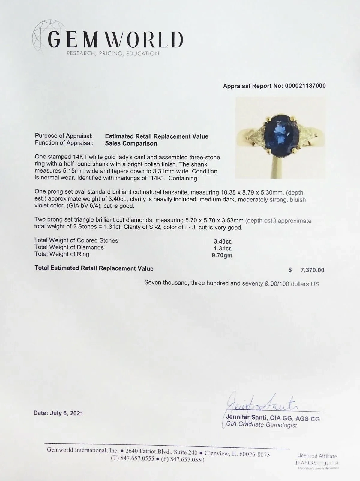 4.71ct Natural Tanzanite &amp; Earth Mined Diamond Ring solid 14k  Gold Size 11.25