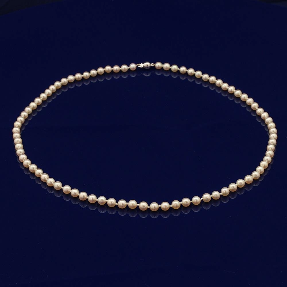 5-5.5mm Cultured Akoya Pearl Necklace 20" texture-pearl  