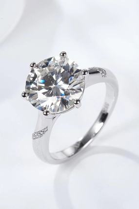 5 Carat  Moissanite Solitaire Ring 