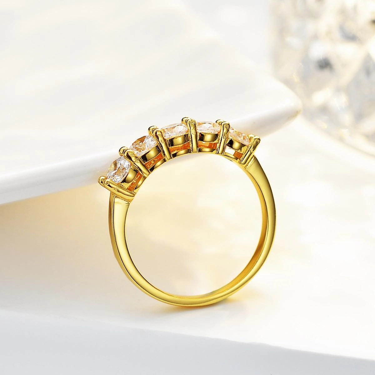 5-star Seven Star Diamond Female S925 Silver Ring