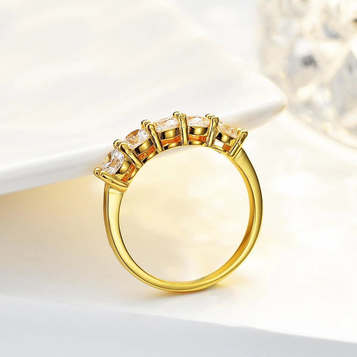 5-star Seven Star Diamond Female S925 Silver Ring