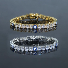 5mm Zircon Eye Tennis Chain Bracelet 