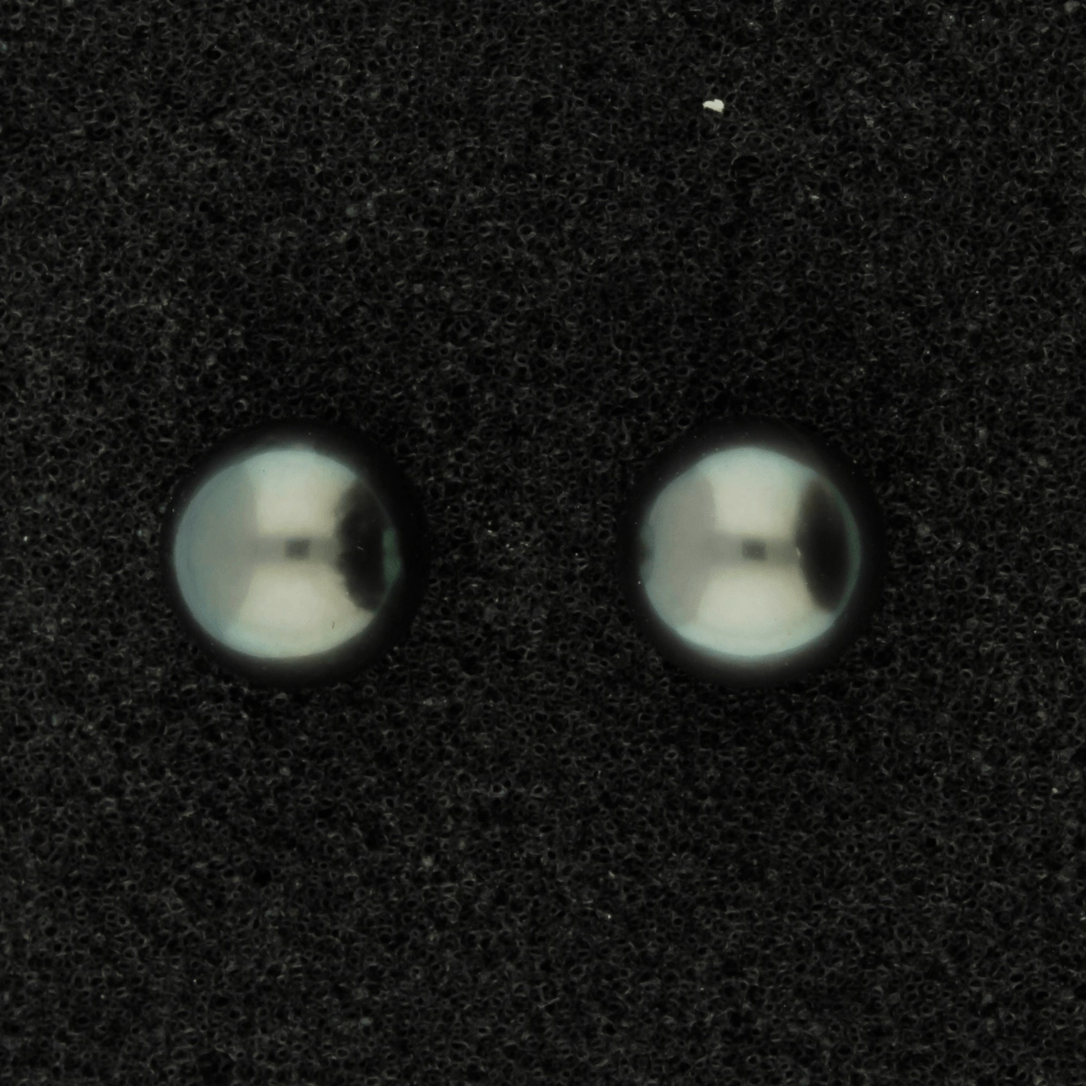 8.5-9mm Tahitian Pearl Stud 18ct Earrings texture-pearl  