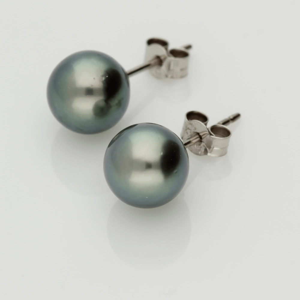 8.5-9mm Tahitian Pearl Stud 18ct Earrings