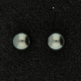 8.5-9mm Tahitian Pearl Stud 18ct Earrings texture-pearl  