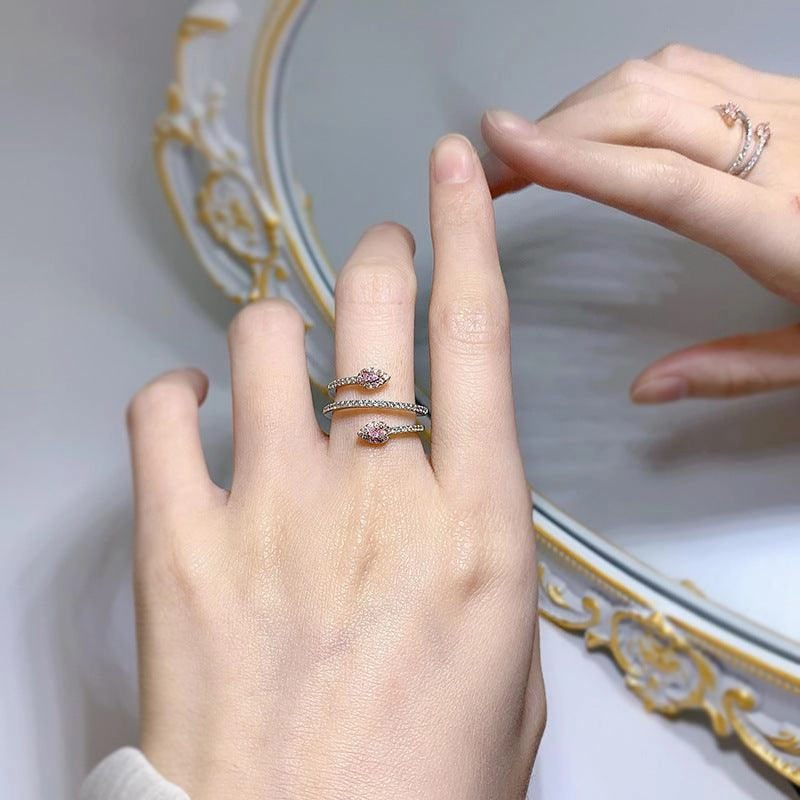 925 Aura Bright Snakelike Winding Ring