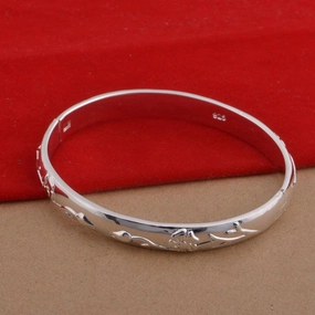 925 Silver Plated Jewelry Set Roses 