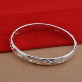 925 Silver Plated Jewelry Set Roses 
