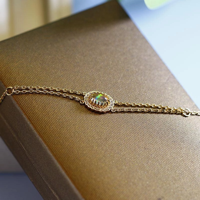 925 Silver Simple Versatile Oubo Double Layer Bracelet Girl