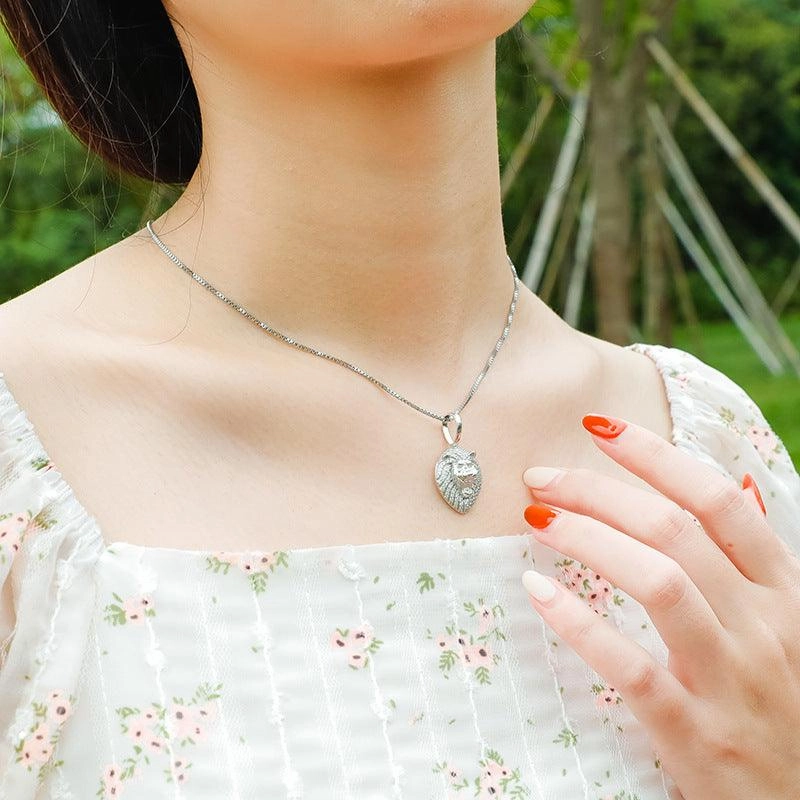 925 Silver Solid Pendant Inlaid With Zircon Hip-hop Clavicle Chain