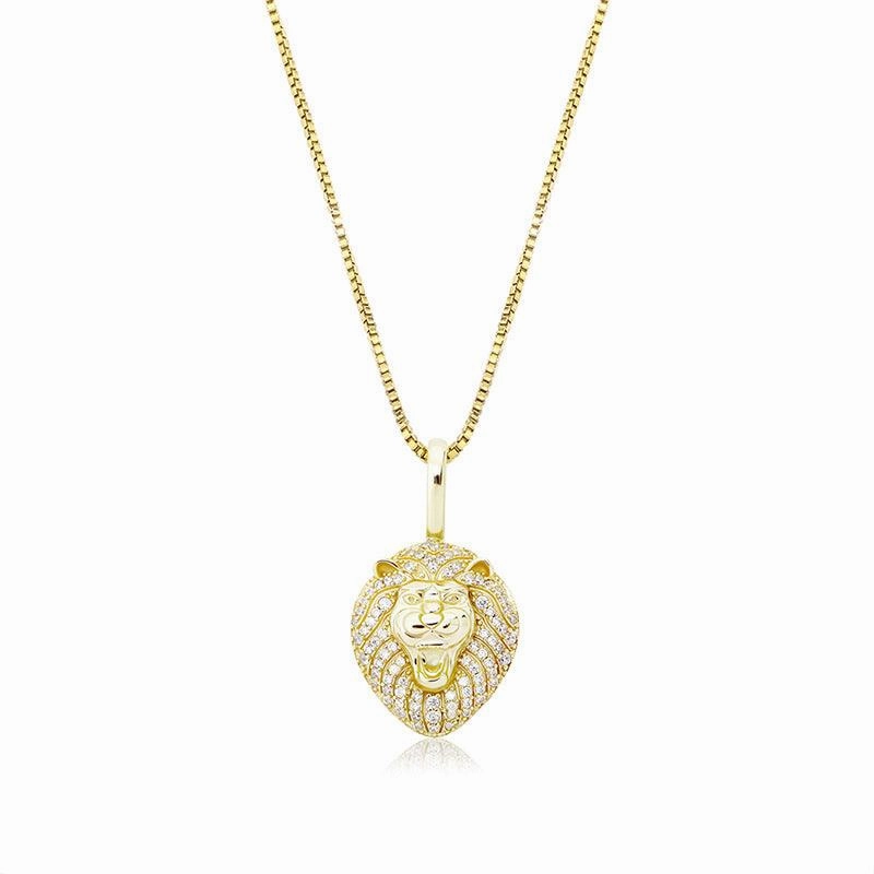 925 Silver Solid Pendant Inlaid With Zircon Hip-hop Clavicle Chain