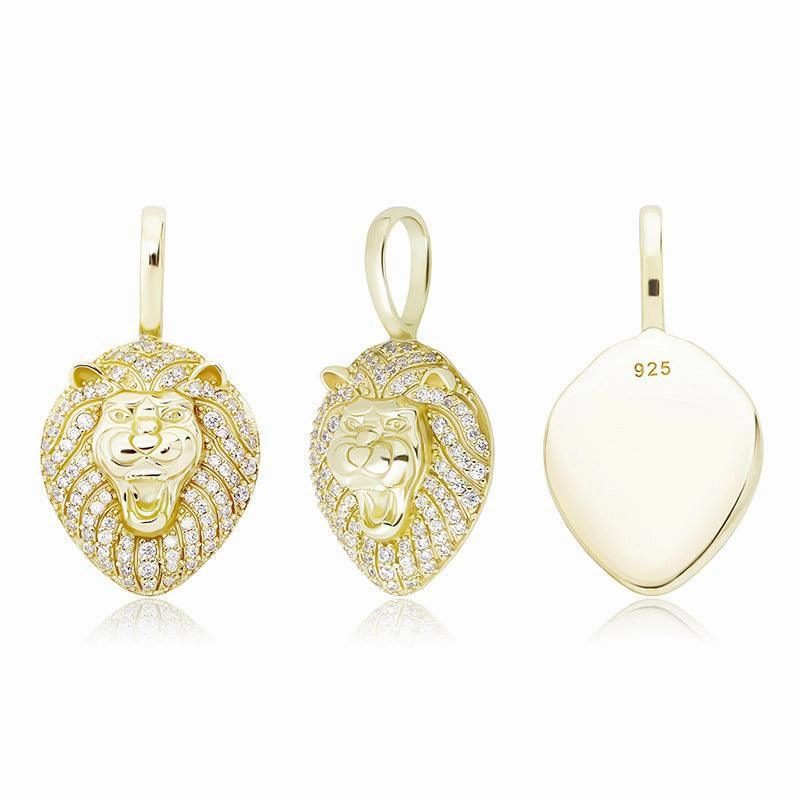 925 Silver Solid Pendant Inlaid With Zircon Hip-hop Clavicle Chain