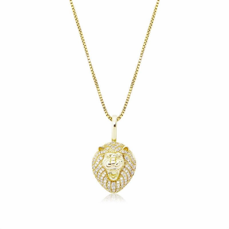 925 Silver Solid Pendant Inlaid With Zircon Hip-hop Clavicle Chain