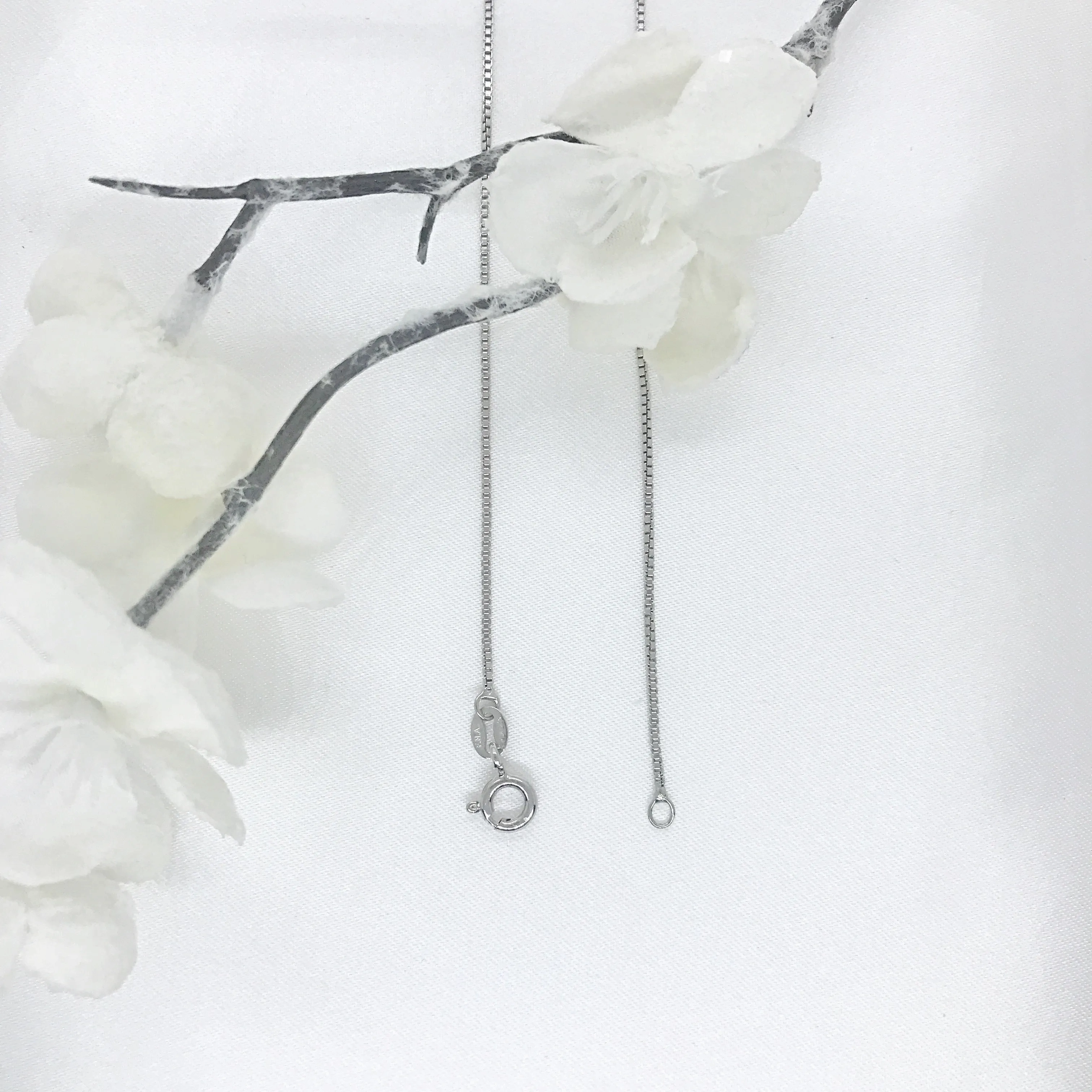 925 Sterling Silver CZ Initial Necklace