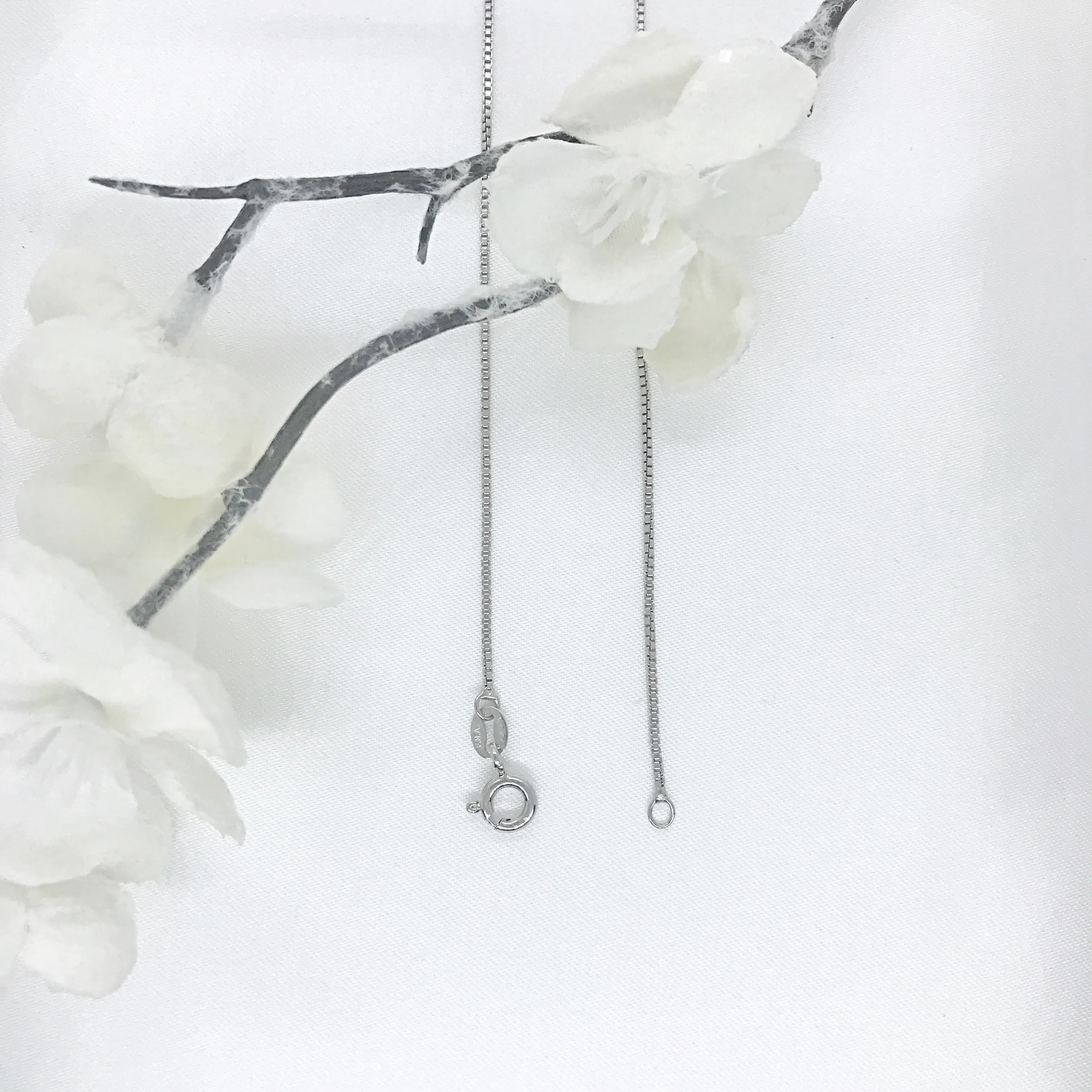 925 Sterling Silver CZ Initial Necklace