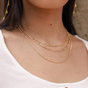 925 Sterling Silver Harbor Style Fried Dough Twists Necklace 