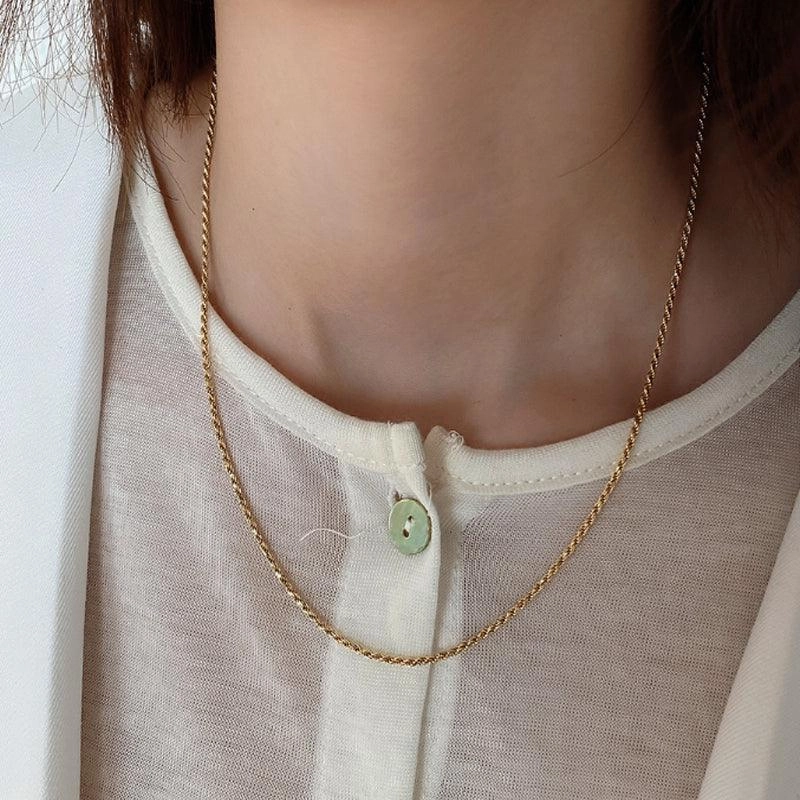 925 Sterling Silver Harbor Style Fried Dough Twists Necklace