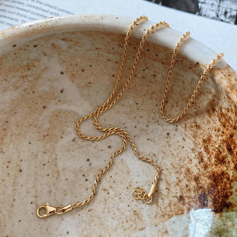 925 Sterling Silver Harbor Style Fried Dough Twists Necklace