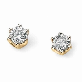 9ct Gold 0.15ct Diamond Stud Earrings GE956 ear-earrings  