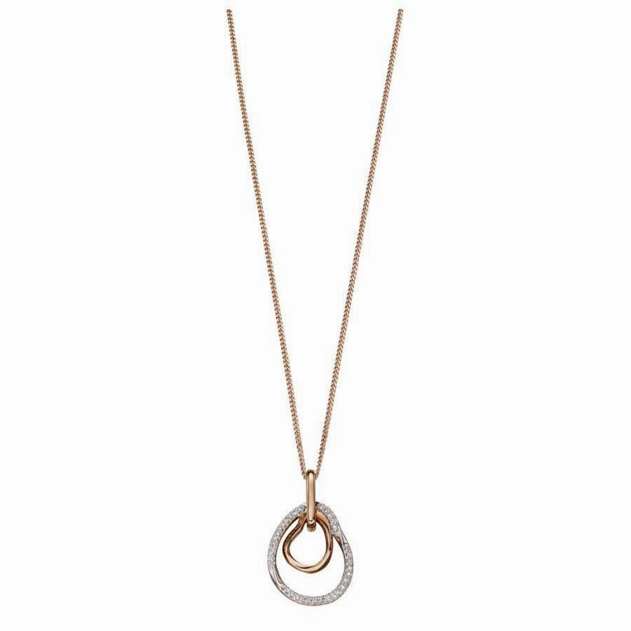 9ct Rose Gold Dia-Organic Shape-N.Ch texture-diamond  