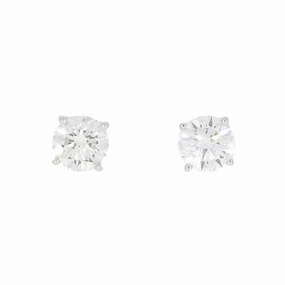 9ct White Gold 0.82cts Lab Created Brilliant Cut Diamond Solitaire Stud Earrings ear-earrings  