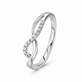 9ct White Gold 11dia Fcy X/O texture-diamond  
