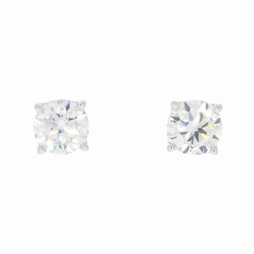 9ct White Gold 1.21cts Lab Created Brilliant Cut Diamond Solitaire Stud Earrings ear-earrings  