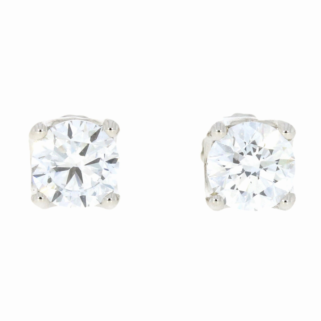 9ct White Gold 1.50cts Lab Created Brilliant Cut Diamonds Solitaire Stud Earrings ear-earrings  