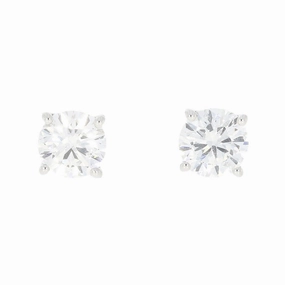 9ct White Gold 1.51cts Lab Created Brilliant Cut Diamond Solitaire Stud Earrings ear-earrings  