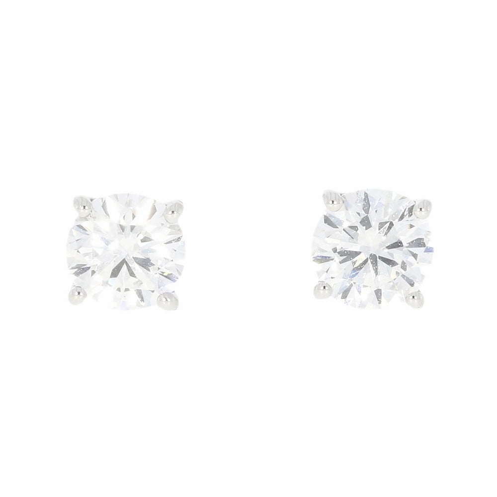 9ct White Gold 1.51cts Lab Created Brilliant Cut Diamond Solitaire Stud Earrings ear-earrings  