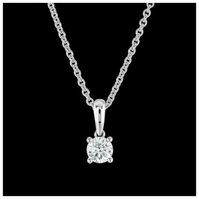 9ct White Gold 1dia-Pend-N.Chn texture-diamond  