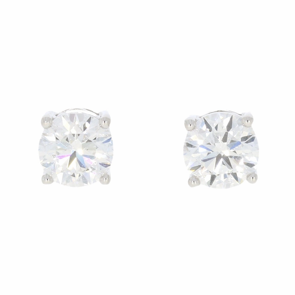 9ct White Gold 2.00cts Lab Grown Diamonds Solitaire Stud Earrings ear-earrings  
