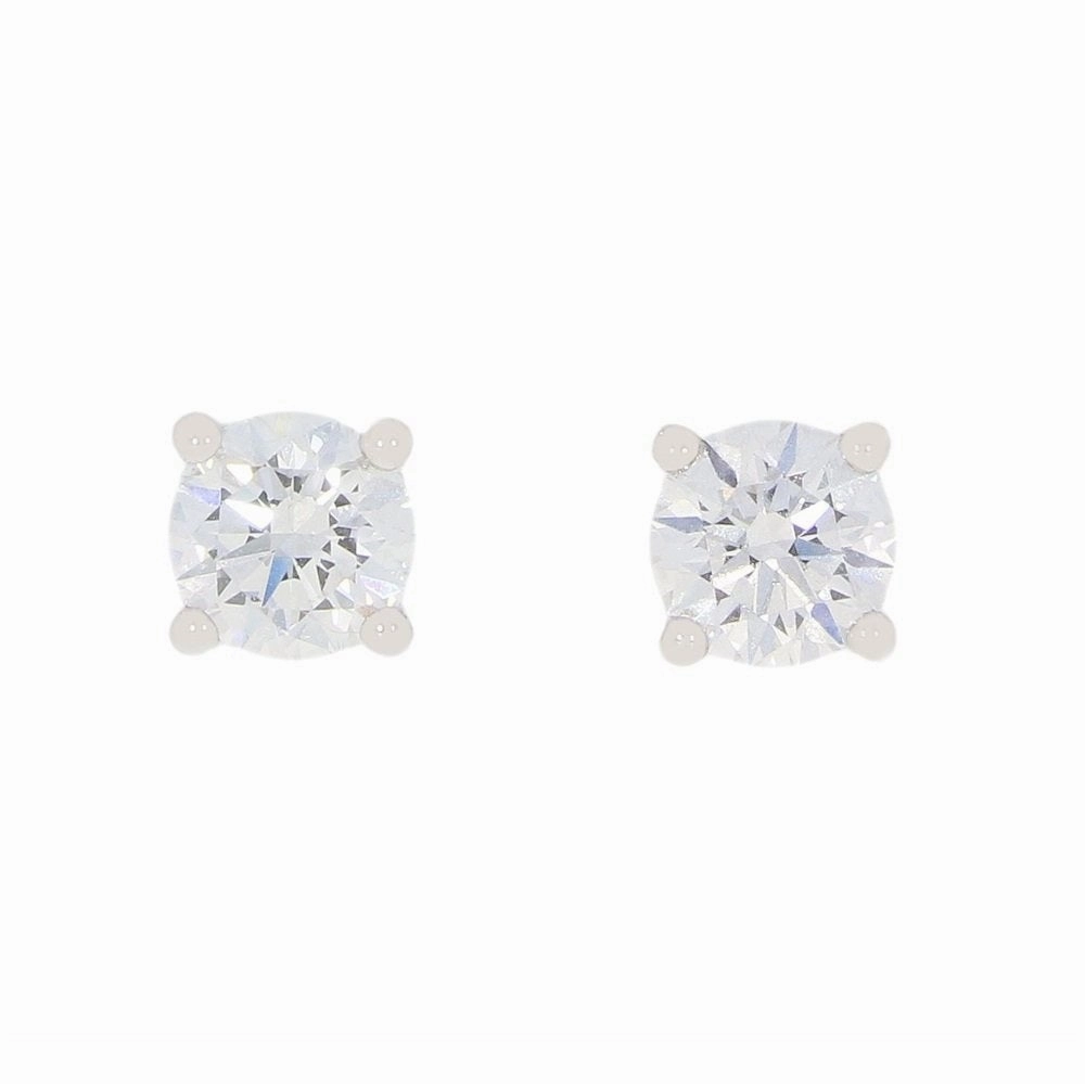 9ct White Gold 2.10cts Lab Grown Brilliant Cut Diamond Stud Earrings ear-earrings  