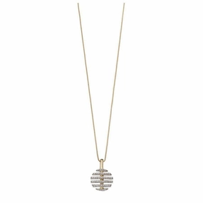 9ct Yellow god Diamond Split Disc Pendant texture-diamond  