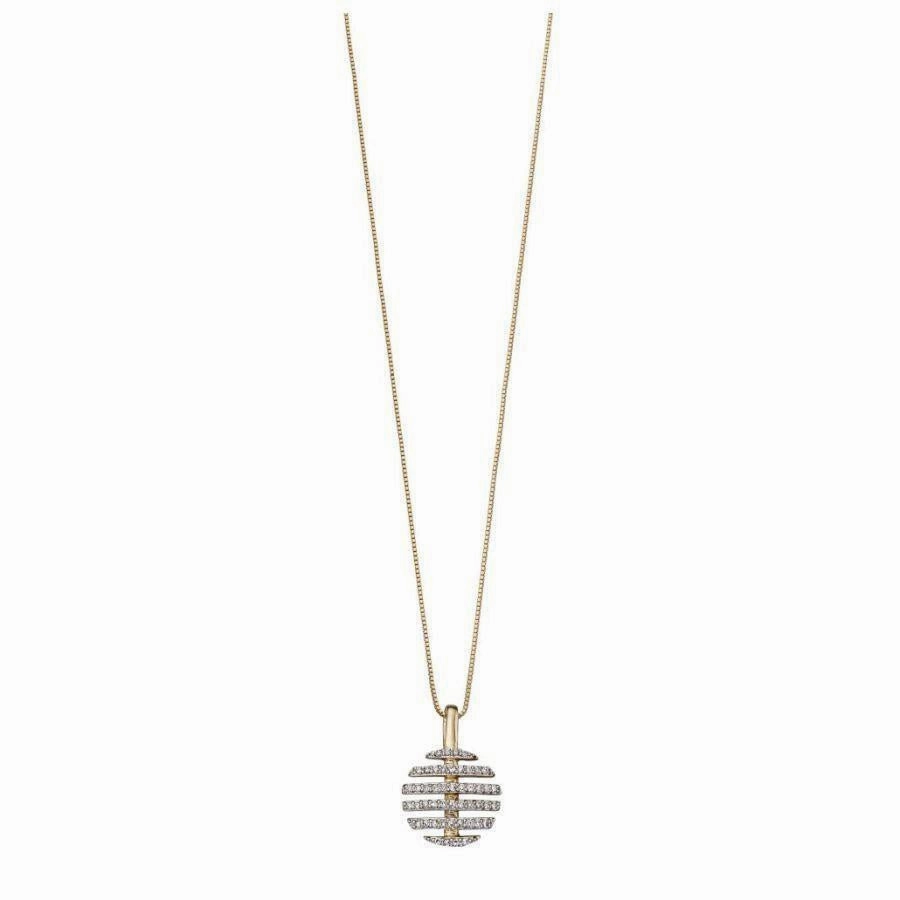 9ct Yellow god Diamond Split Disc Pendant texture-diamond  