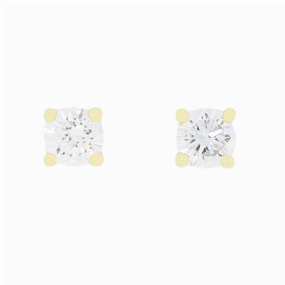 9ct Yellow Gold 0.76cts Lab Grown Brilliant Cut Diamond Stud Earrings ear-earrings  