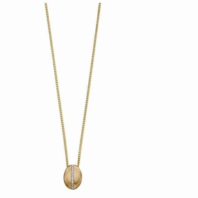 9ct Yellow Gold Di Chan Ovl-Brushd-N.C texture-diamond  