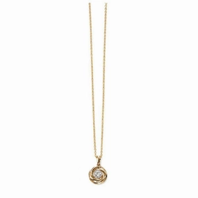 9ct Yellow Gold Diamond Set Swirl Pendant texture-diamond  