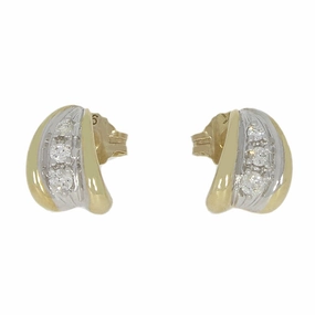 9ct Yellow Gold Diamond Stud Earrings ear-earrings  