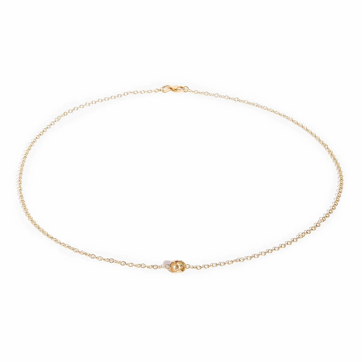 9K Gold Necklace w. Ocean Diamond