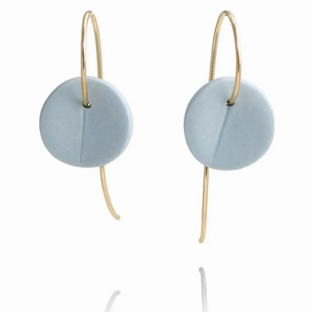 &quot;Eucalyptus&quot; Small Porcelain Earrings