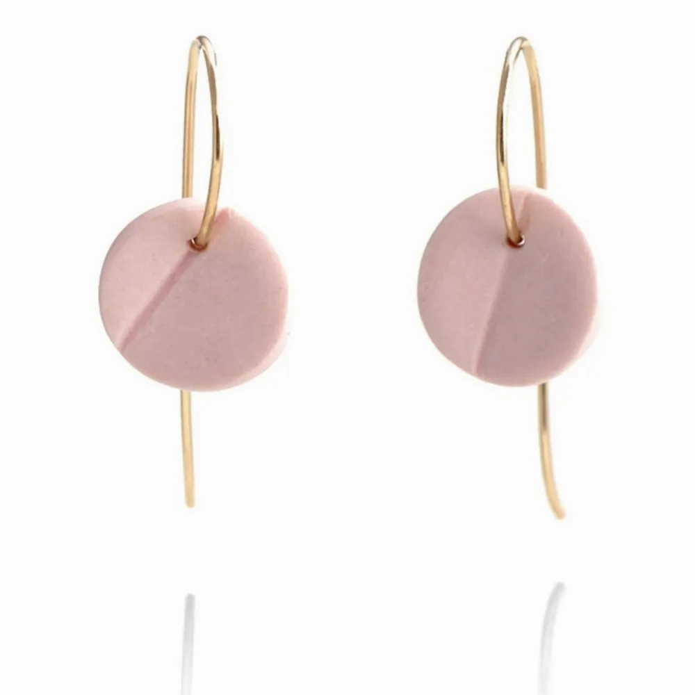 &quot;Eucalyptus&quot; Small Porcelain Earrings