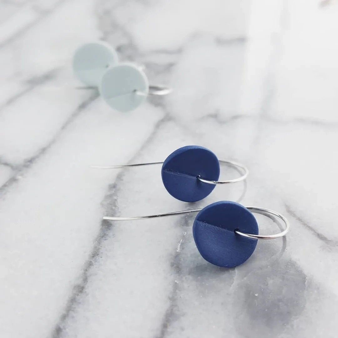 &quot;Eucalyptus&quot; Small Porcelain Earrings