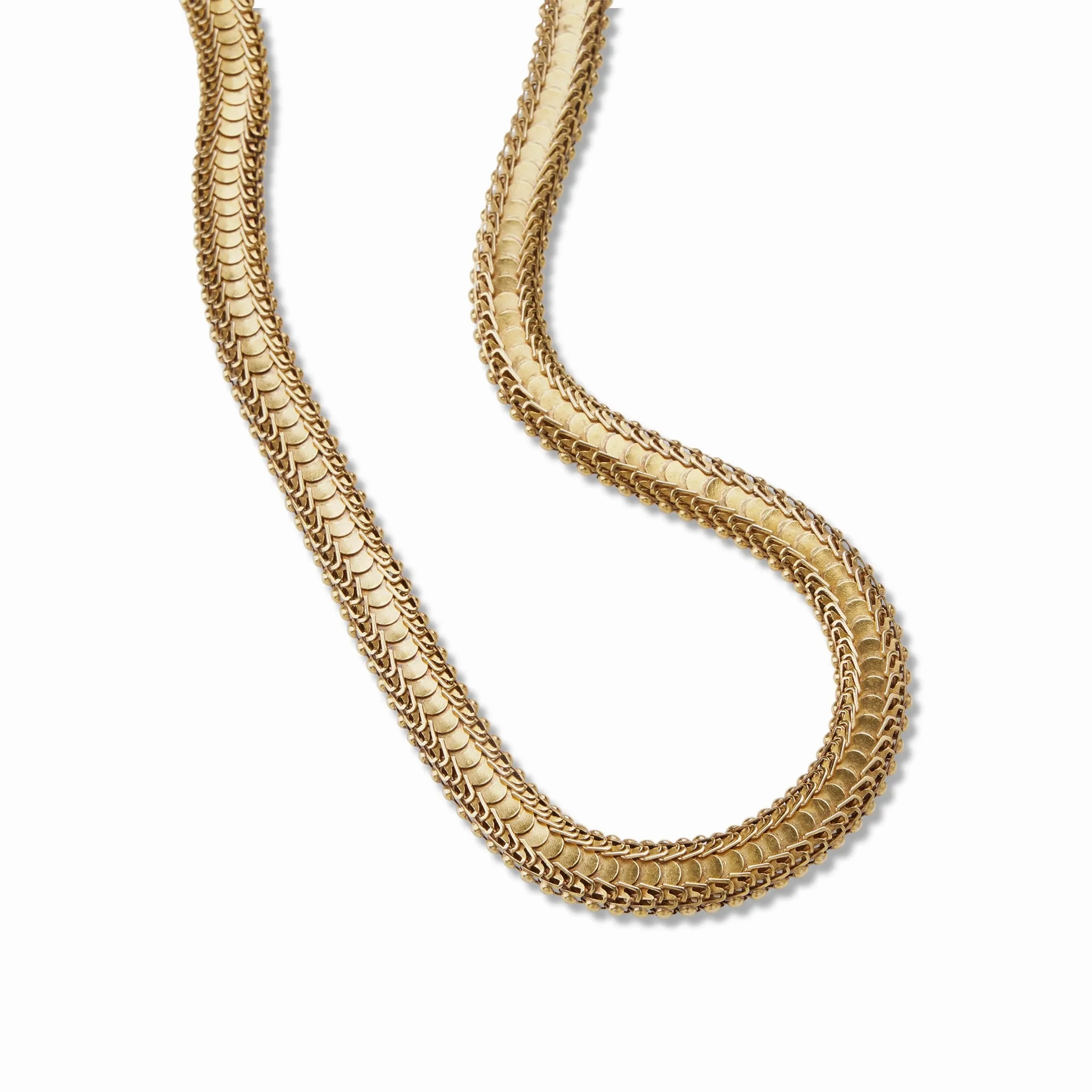 &quot;Knitted&quot; Victorian 18K Gold Chain Necklace