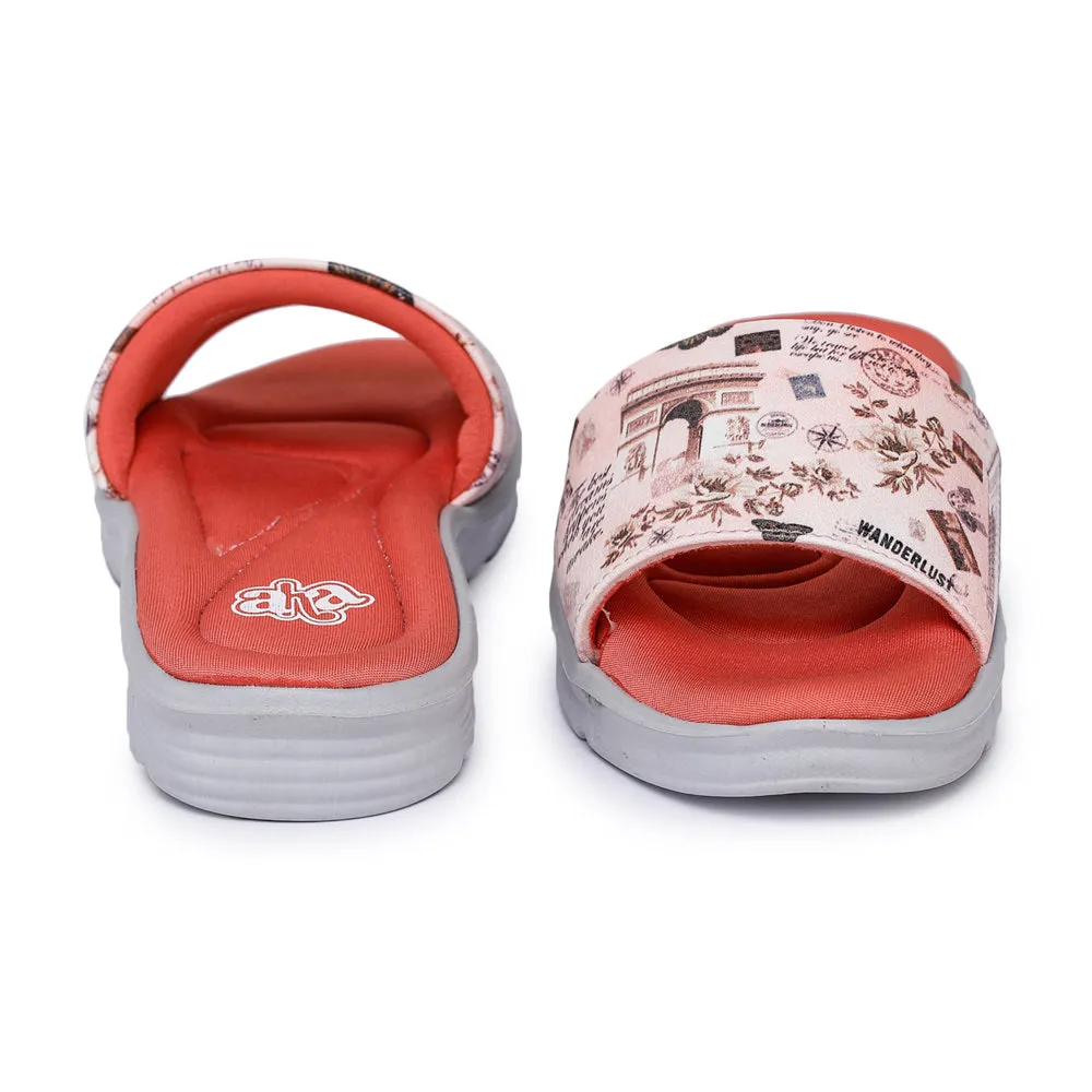 A-HA Damen Liberty Pink Slides mit Polsterung-34