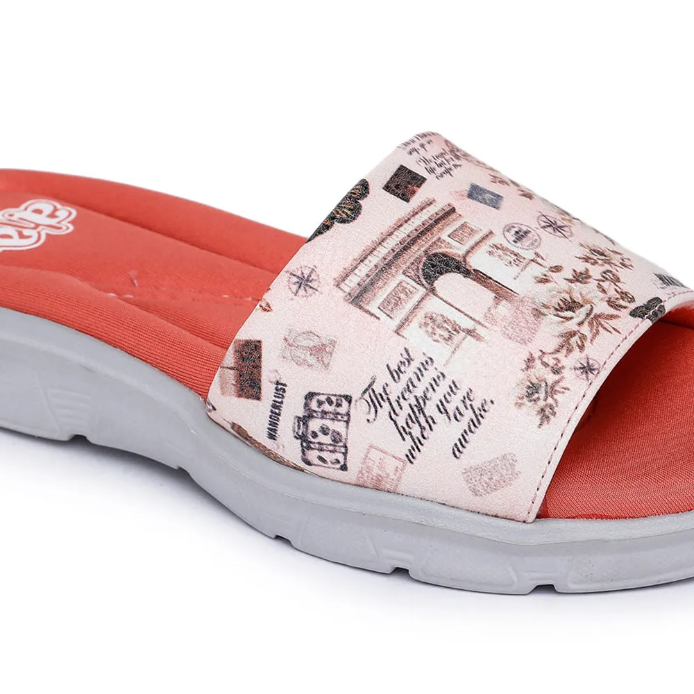 A-HA Damen Liberty Pink Slides mit Polsterung-34