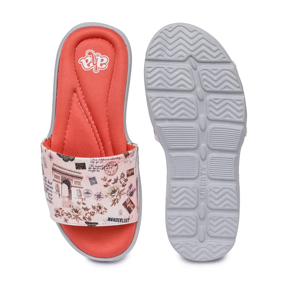 A-HA Damen Liberty Pink Slides mit Polsterung-34