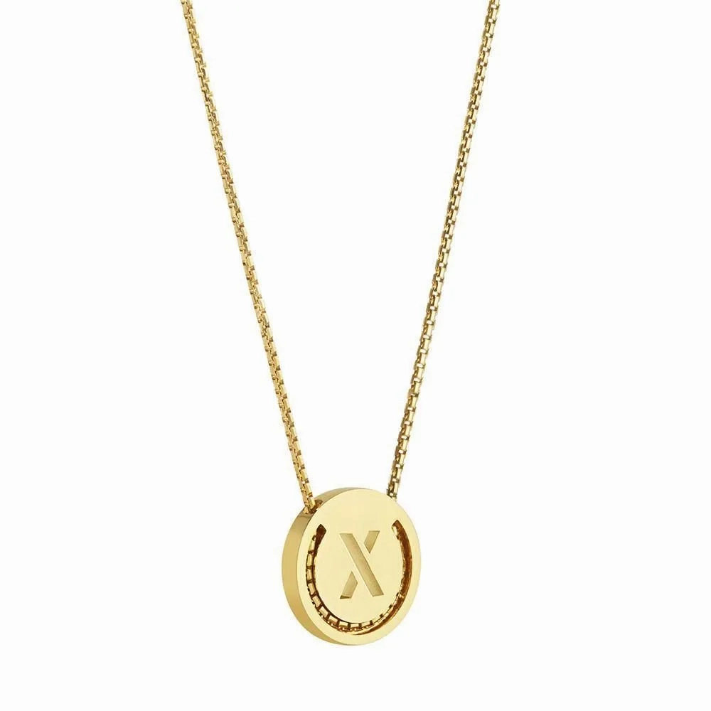 ABC's - X 18K Gold Plated Necklace