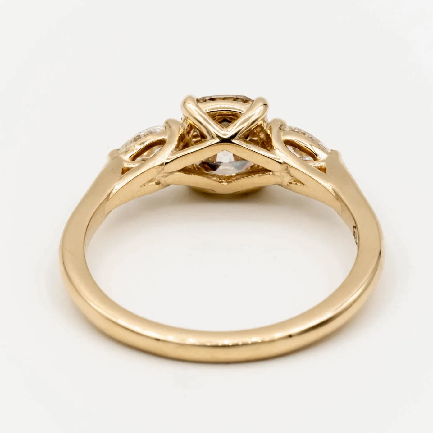 Acacia Antique Diamond Ring | .96ct Antique Old Mine Cut Diamond | 14k Yellow Gold
